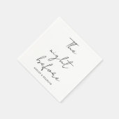 ナプキエレガントンスの前の夜のカリグラフ スタンダードカクテルナプキン (角)