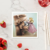 ナプキカラフルンのセット図解入りの、写真付きの – ピアノガール スタンダードカクテルナプキン (インサイチュ)