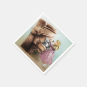 ナプキカラフルンのセット図解入りの、写真付きの – ピアノガール スタンダードカクテルナプキン (角)