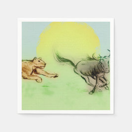 ナプキカラフルン図解入りの、写真付きのセット – チェイス スタンダードカクテルナプキン