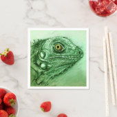 ナプキカラフルン図解入りの、写真付きのセット – Iguana スタンダードカクテルナプキン (インサイチュ)