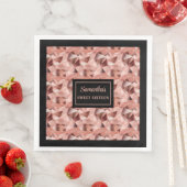 ナプキパーソナライズされたンスバラ金ゴールドと黒アクセント (インサイチュ)