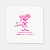 ナプキパーソナライズされたンス30th誕生日マルティーニ スタンダードカクテルナプキン (正面)