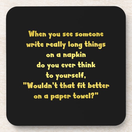 ナプキンおもしろい書のジョークに出ている コースター (正面)