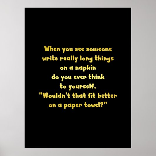 ナプキンおもしろい書のジョークに出ている ポスター (正面)