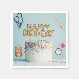 ナプキンと一緒に誕生日パーティーを始めよう スタンダードカクテルナプキン