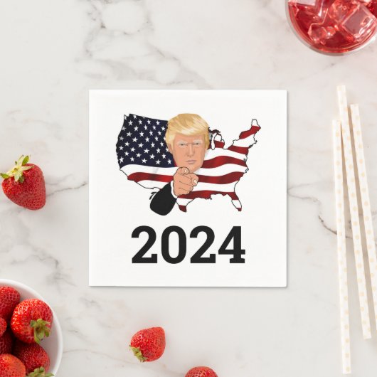 ナプキンのトランプ大統領グラフィック。ナプキン スタンダードカクテルナプキン (インサイチュ)