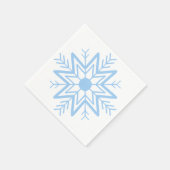 ナプキンの上の可愛い雪の結晶 スタンダードカクテルナプキン (角)