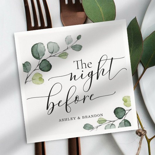 ナプキンの前夜の書道 スタンダードカクテルナプキン