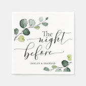 ナプキンの前夜の書道 スタンダードカクテルナプキン (正面)