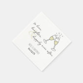 ナプキンの後で愛し、笑い、そして幸せに スタンダードカクテルナプキン (角)