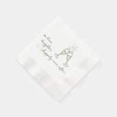 ナプキンの後で愛し、笑い、そして幸せに 縁ありカクテルナプキン (角)