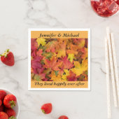 ナプキンウェディングレセプションパーソナライズ紅葉 スタンダードカクテルナプキン (インサイチュ)