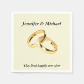 ナプキンウェディングレセプションリングや輪パーソナライズ スタンダードカクテルナプキン (正面)