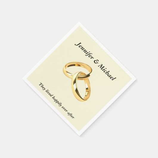 ナプキンウェディングレセプションリングや輪パーソナライズ スタンダードカクテルナプキン (角)