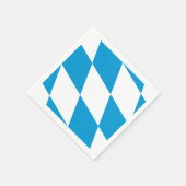 ナプキンオクトーバーフェスト、バイエルン国旗。 スタンダードカクテルナプキン (角)