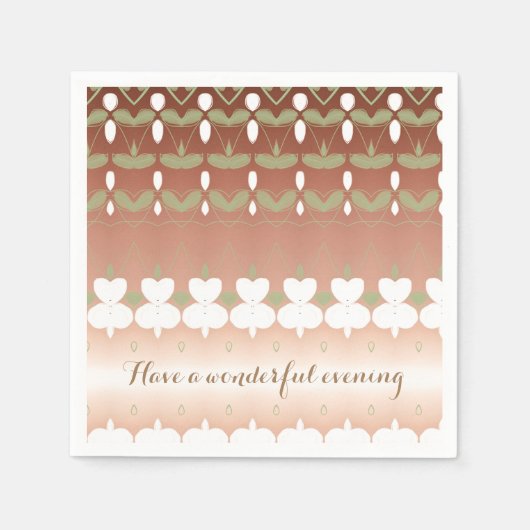 ナプキンスかわいらしパーソナライズされた スタンダードカクテルナプキン (正面)