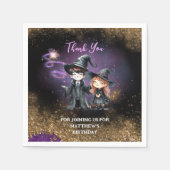 ナプキンスのウィザーズとウィッチカスタムズの誕生日パーティー スタンダードカクテルナプキン (正面)