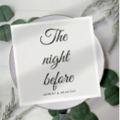 ナプキンスの前の夜のカリグラフ スタンダードカクテルナプキン