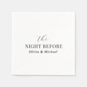 ナプキンスの前の夜のリハーサルのディナーナプキンス スタンダードカクテルナプキン (正面)