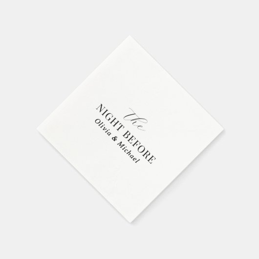 ナプキンスの前の夜のリハーサルのディナーナプキンス スタンダードカクテルナプキン (角)