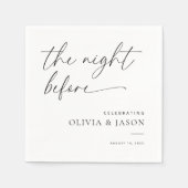 ナプキンスの前の夜、リハーサルのディナーナプキンス スタンダードカクテルナプキン (正面)