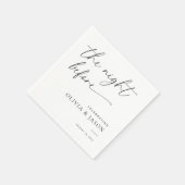 ナプキンスの前の夜、リハーサルのディナーナプキンス スタンダードカクテルナプキン (角)