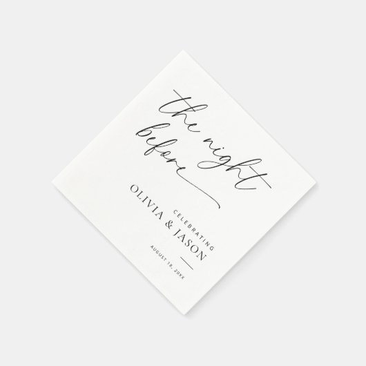 ナプキンスの前の夜、リハーサルのディナーナプキンス スタンダードカクテルナプキン (角)