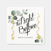 ナプキンスの前夜のユーカリ スタンダードカクテルナプキン (正面)