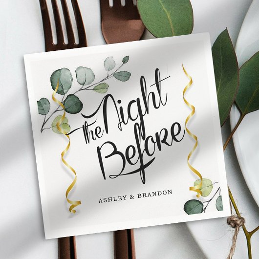 ナプキンスの前夜のユーカリ スタンダードカクテルナプキン