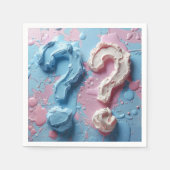 ナプキンスジェンダーパーティー男の子または女の子 スタンダードカクテルナプキン (正面)