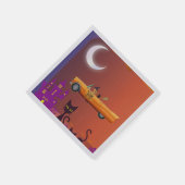 ナプキンスハロウィーンウィッチの車のおもしろいことわざ スタンダードカクテルナプキン (角)