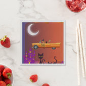 ナプキンスハロウィーンウィッチの車のおもしろいことわざ スタンダードカクテルナプキン (インサイチュ)