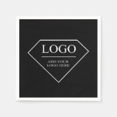 ナプキンスパーソナライズされたカスタムウェディングアイディア追加ロゴ スタンダードカクテルナプキン (正面)
