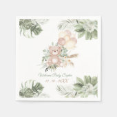 ナプキンスパーソナライズされたベビーシャワーアイディア スタンダードカクテルナプキン (正面)