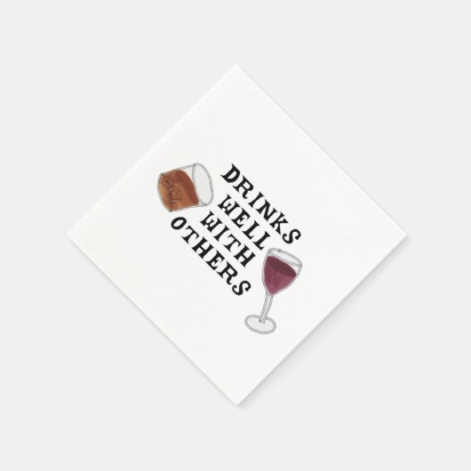 ナプキンスワおもしろいインと酒のアルコールのユーモア スタンダードカクテルナプキン (角)