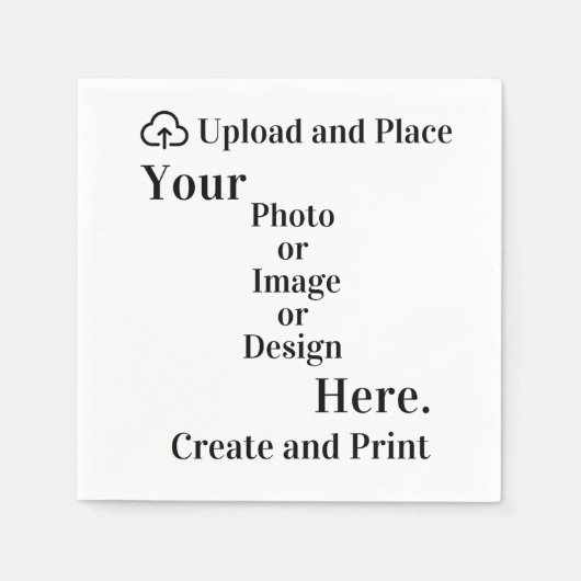 ナプキンデザインまたは写真のアップロード スタンダードカクテルナプキン (正面)
