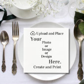 ナプキンデザインまたは写真のアップロード スタンダードカクテルナプキン