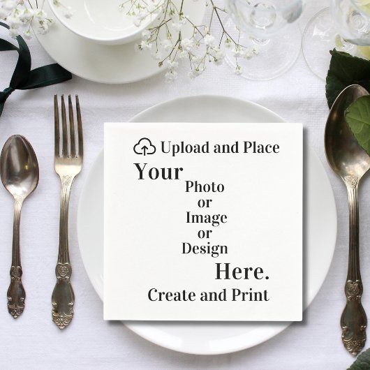 ナプキンデザインまたは写真のアップロード スタンダードカクテルナプキン