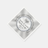 ナプキンパーソナライズされたの後で幸せ結婚に スタンダードカクテルナプキン (角)