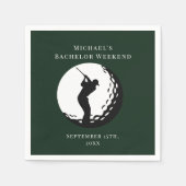 ナプキンパーソナライズされた バチェラーゴルフ週末 スタンダードカクテルナプキン (正面)