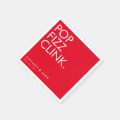 ナプキンポップ・アートの- Fizz Clink スタンダードカクテルナプキン (角)