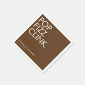 ナプキンポップ・アートの- Fizz Clink スタンダードカクテルナプキン (角)