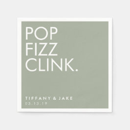 ナプキンポップ・アートの- Fizz Clink スタンダードカクテルナプキン