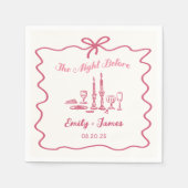 ナプキン予測できなの前の夜に手を引結婚いた スタンダードカクテルナプキン (正面)