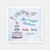 ナプキン予測できなの前の夜に手を引結婚いた スタンダードカクテルナプキン (正面)