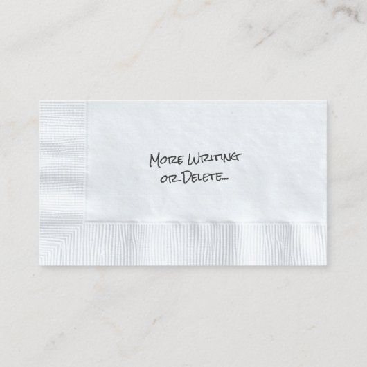 ナプキン呼出し名刺 名刺 (裏面)