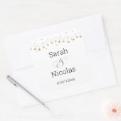 ナプキン結婚ミニマパーソナライズされたリスト スクエアシール (封筒)