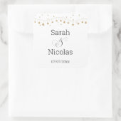 ナプキン結婚ミニマパーソナライズされたリスト スクエアシール (バッグ)