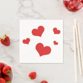 ナプキン赤いハート スタンダードカクテルナプキン (インサイチュ)